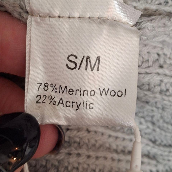 NWT Ugerlov Dusty Blue Knit baggy long sleeve wool sweater S/M - Picture 5 of 6